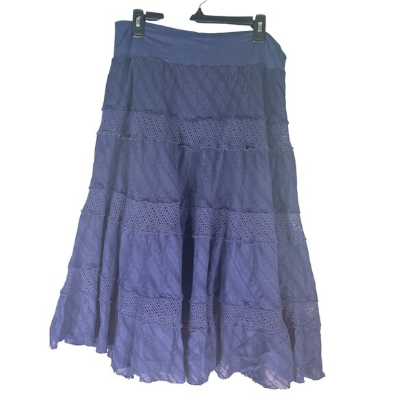 Reba Blue A-Line Skirt - Picture 2 of 6